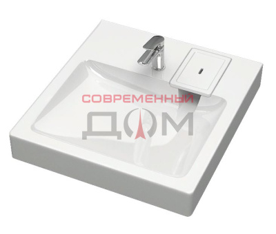 Раковина AQUADREAM "Марго" V58D1 сигн.бел, 500*546*88 + кронштейн (компл.2шт)+сифон